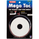 Tourna Mega Tac Overgrip 10 Pack (White) - RacquetGuys
