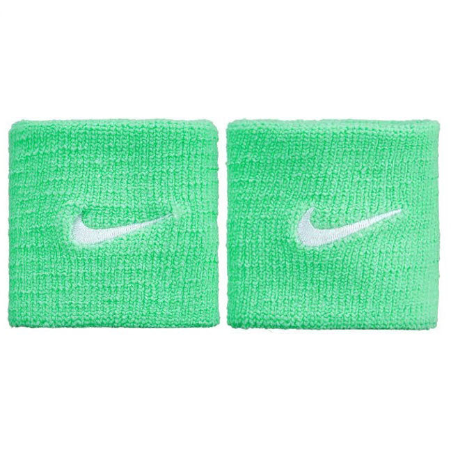 Nike Tennis Premier Wristbands 2 Pack (Green Glow/White) - RacquetGuys.ca