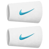 Nike Tennis Premier Doublewide Wristband (White/Blue)
