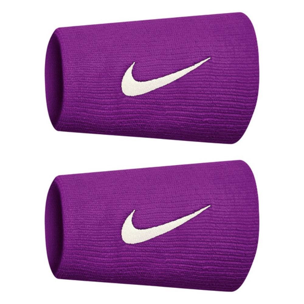 Nike Tennis Premier Doublewide Wristband (Purple/White) - RacquetGuys.ca