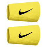 Nike Tennis Premier Doublewide Wristband (Yellow Strike/Black) - RacquetGuys.ca