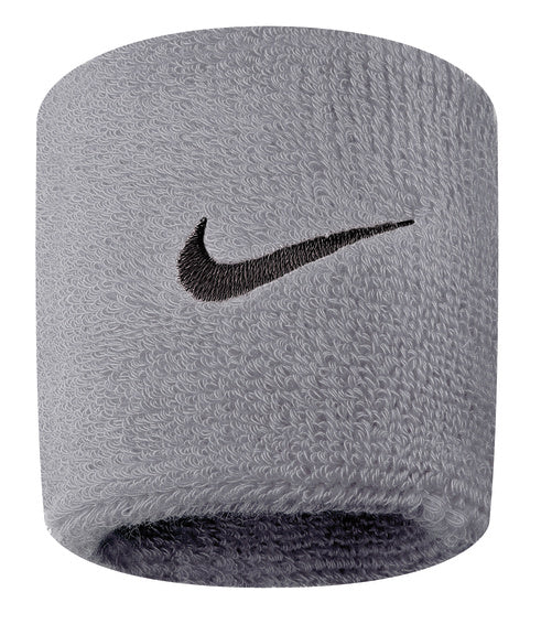 Nike Swoosh Wristbands (Grey/Black) - RacquetGuys.ca