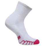 Prince Silver Series 1/4 Top Socks (White/Pink) - RacquetGuys