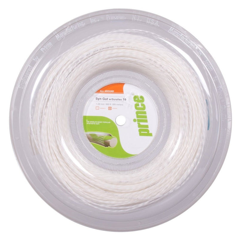 Wilson Synthetic Gut Power 16/1.30 Tennis String Reel (White)