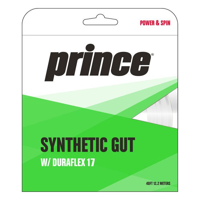 Prince Synthetic Gut 17 Duraflex Tennis String (White) - RacquetGuys.ca
