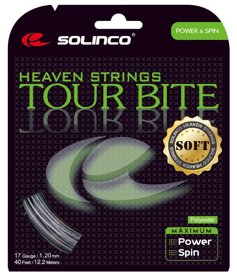 Solinco Tour Bite Soft 17 Tennis String (Silver) - RacquetGuys.ca
