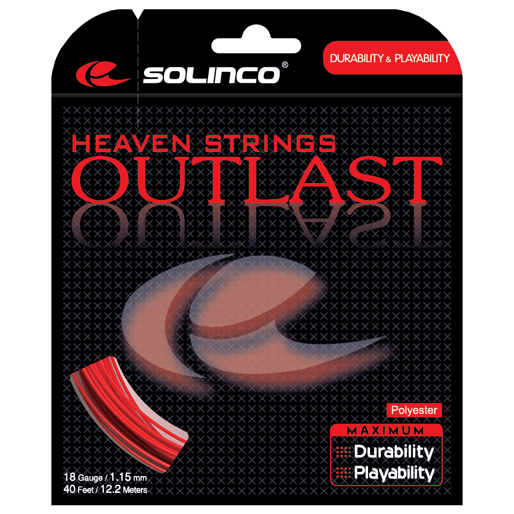 Solinco Outlast 17 Tennis String (Red) - RacquetGuys.ca