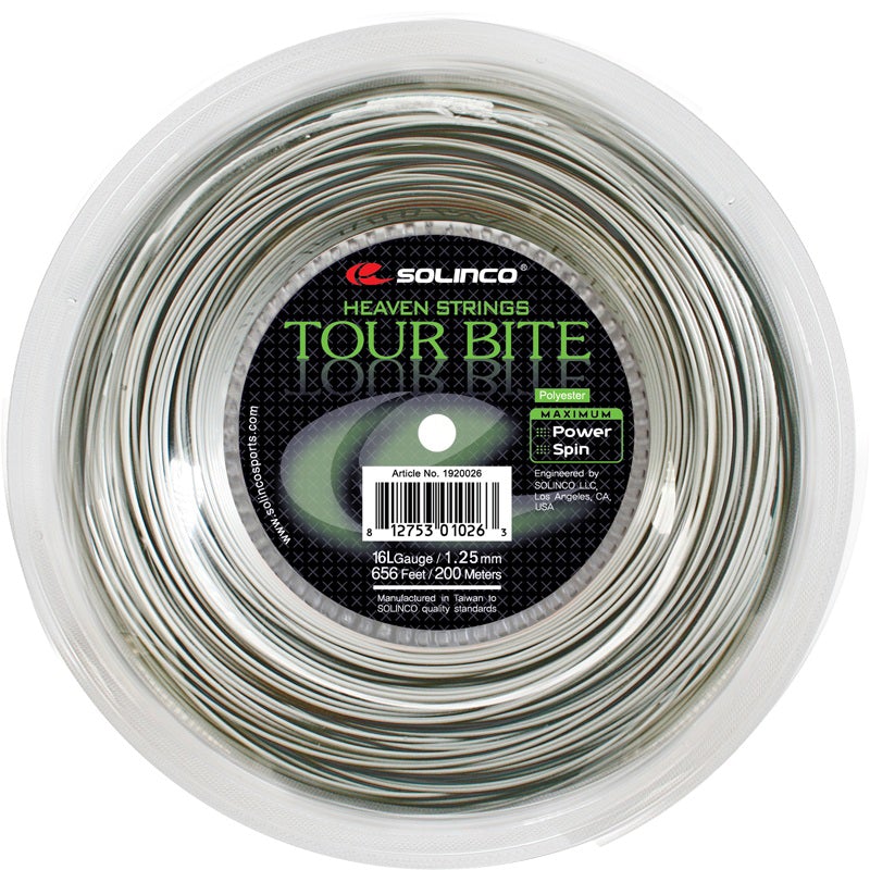 Solinco Tour Bite 16L Tennis String Reel (Silver) - RacquetGuys.ca
