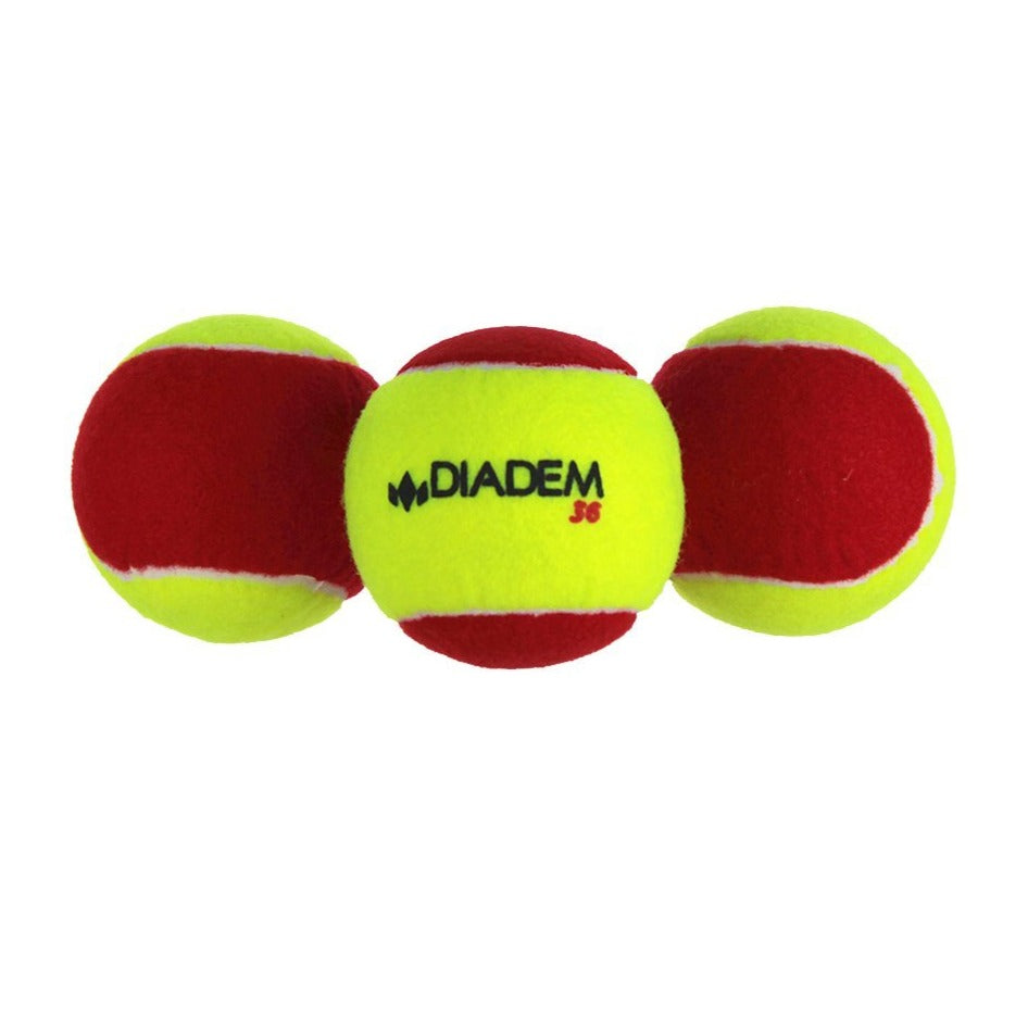 Diadem Premier Stage 3 Red Felt Junior Tennis Balls 3 Pack - RacquetGuys.ca