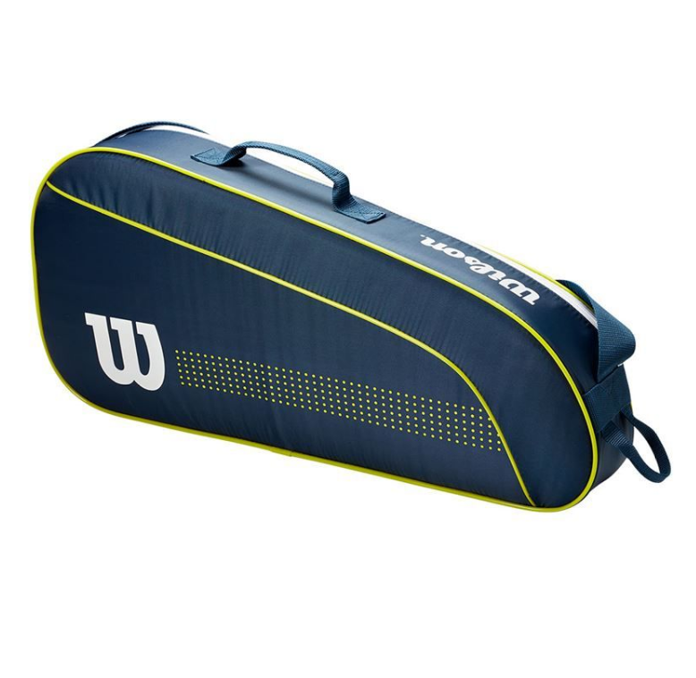 Wilson Junior 3 Pack Bag (Navy/White/Green)