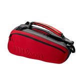 Wilson Clash v2 Super Tour 6 Pack Racquet Bag (Red/Black)