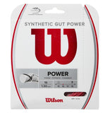 Wilson Synthetic Gut Power 16/1.30 Tennis String (Red)