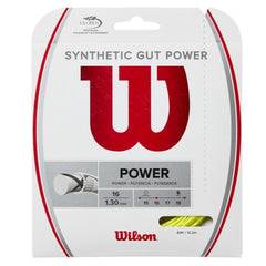 NEW Wilson Synthetic Gut Power 16 1.30mm 40ft/12.2m Tennis Racquet String  Black