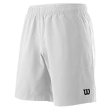 Wilson Men's Team 8" Shorts (White) - RacquetGuys.ca