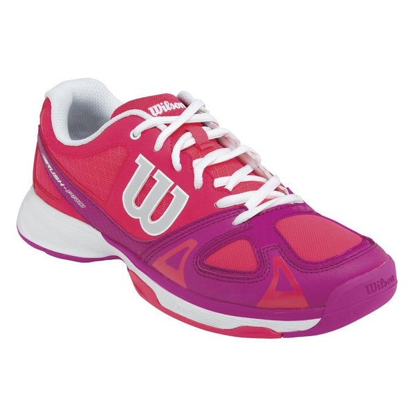 Wilson Rush Pro Junior Tennis Shoe (Neon Red/Pink)