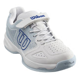 Wilson Kaos Junior Tennis Shoe (White/Blue) - RacquetGuys