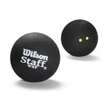 Wilson Staff Double Yellow Dot Squash Balls (3 Ball) - RacquetGuys.ca