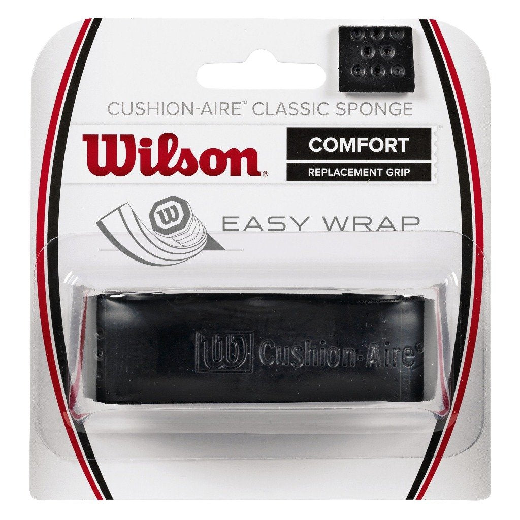 Wilson Cushion-Aire Classic Sponge Replacement Grip (Black) - RacquetGuys