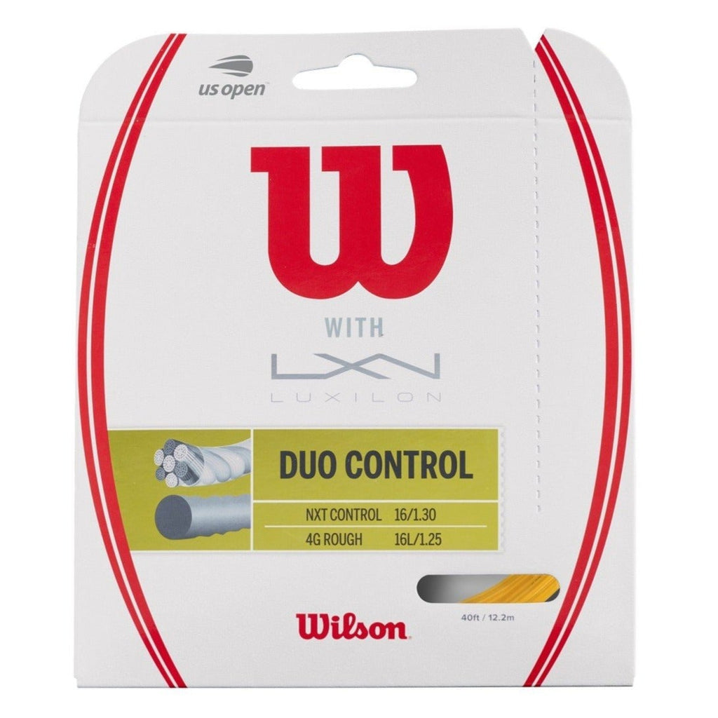 Wilson Duo Control (Luxilon 4G Rough / Wilson NXT Control) Hybrid Tennis String - RacquetGuys.ca