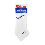Wilson Men's Quarter Socks 3 Pack (White)