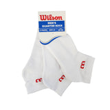 Wilson Men's Quarter Socks 3 Pack (White)