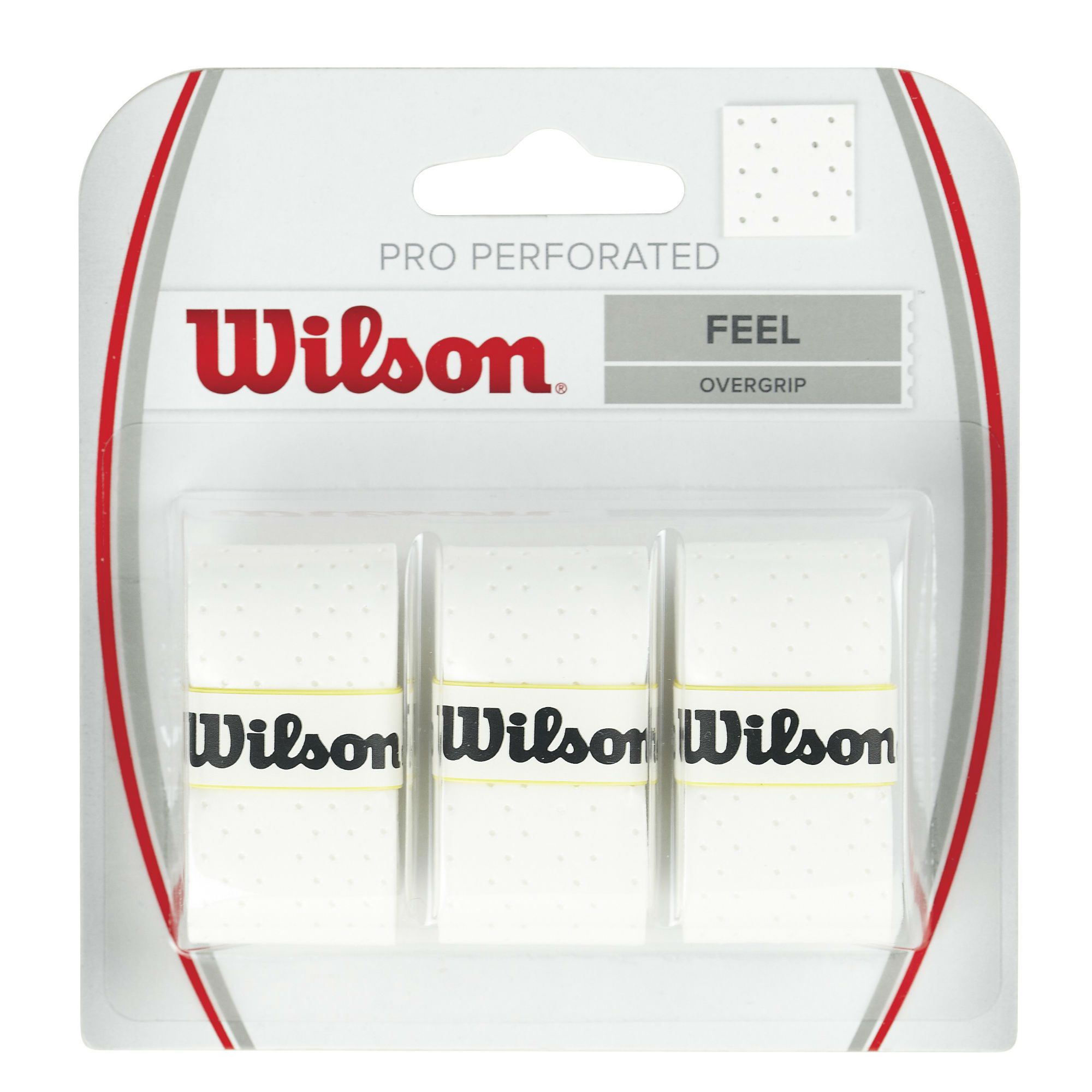 Jar 60 Overgrips Wilson White Pro Perforated