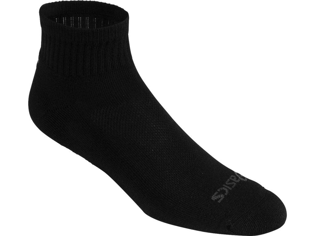 Asics Cushion Quarter Socks (Black) - RacquetGuys