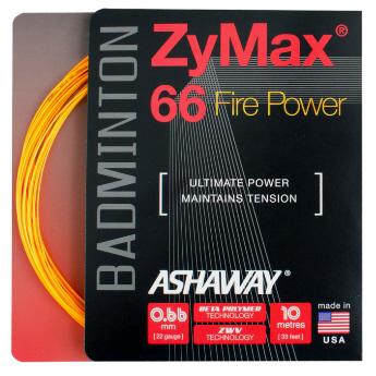 Ashaway ZyMax 66 Fire Power Badminton Strings (Orange) - RacquetGuys