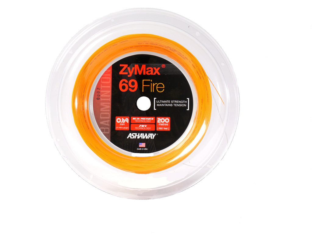 Ashaway Zymax 69 Fire Badminton String Reel (Orange) - RacquetGuys