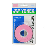 Yonex Moist Super Grip Overgrip 3 Pack (Pink) - RacquetGuys