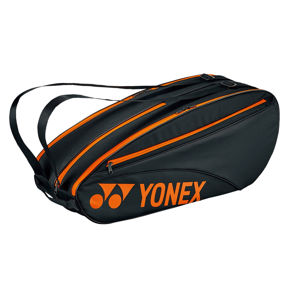 Yonex Team 6 Pack Racquet Bag (Black/Orange) - RacquetGuys.ca