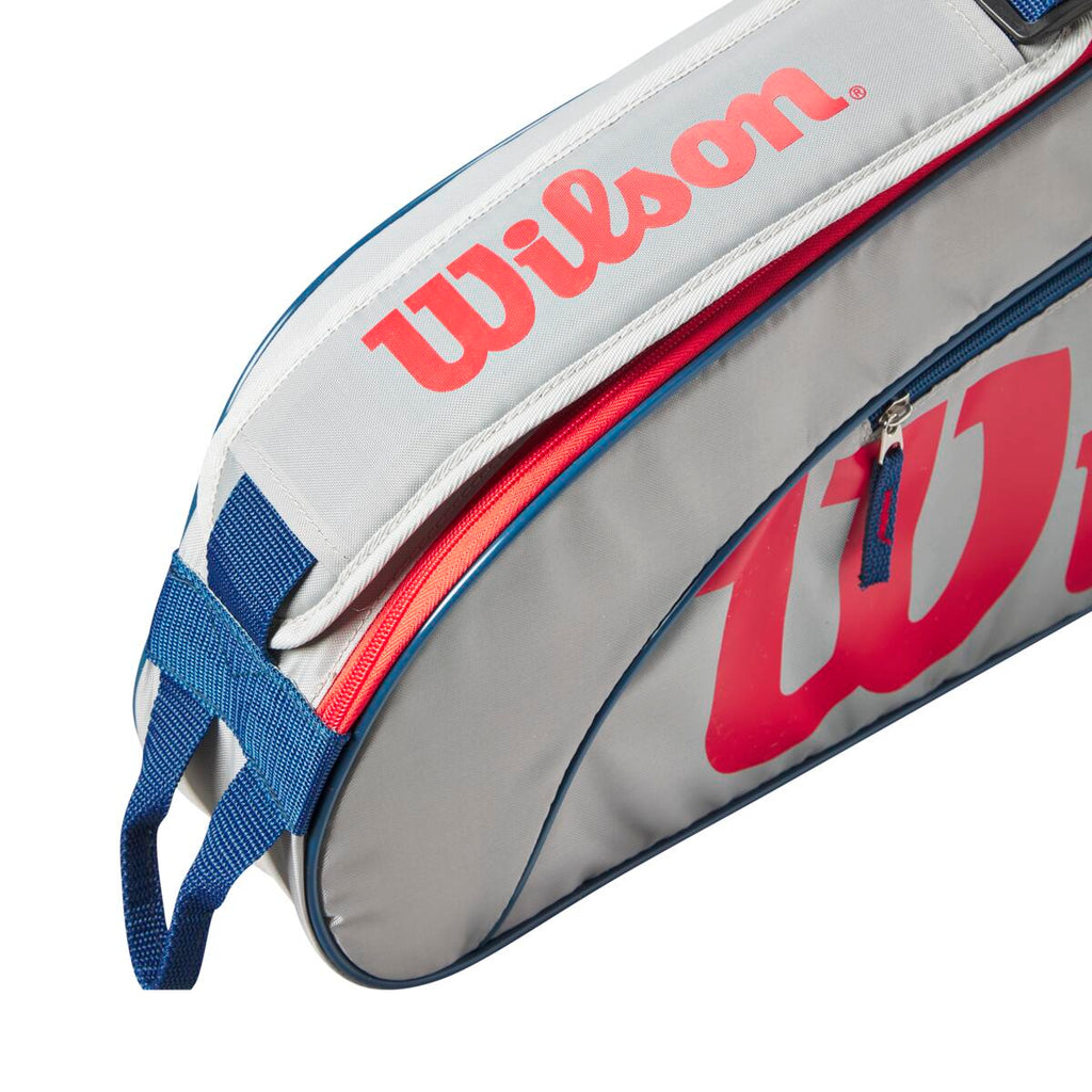 Wilson Junior 3 Pack Bag (Grey/Red/Blue)