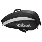 Wilson RF Team Federer 6 Pack Racquet Bag (Black/White)