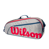 Wilson Junior 3 Pack Bag (Grey/Red/Blue)