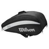 Wilson RF Team Federer 12 Pack Racquet Bag (Black/White)