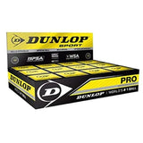 Dunlop Pro Double Yellow Dot Squash Balls (12 Balls)