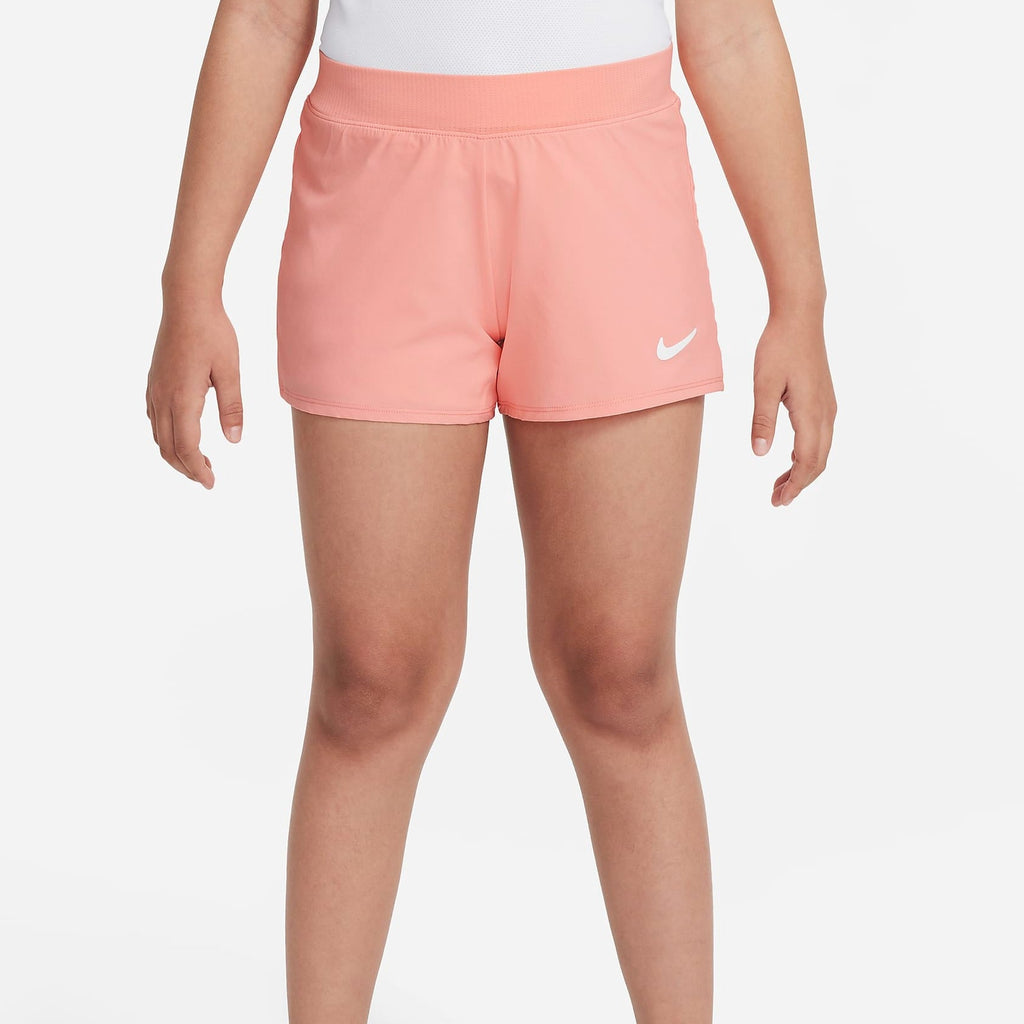 Nike Girls' Dri-FIT Victory Shorts (Bleached Coral/White