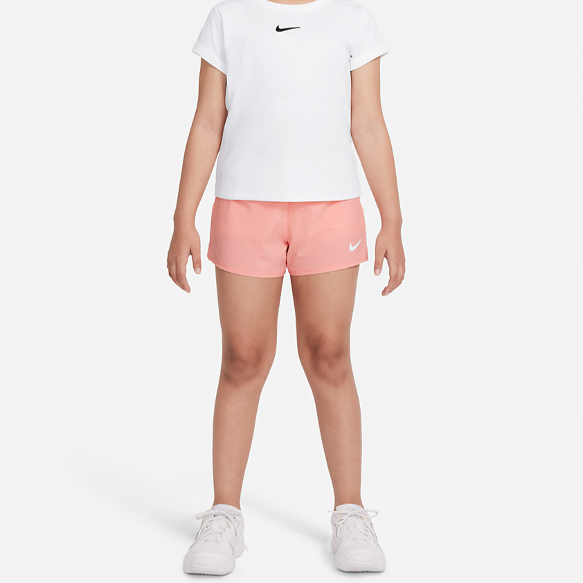 Nike Girls' Dri-FIT Victory Shorts (Bleached Coral/White
