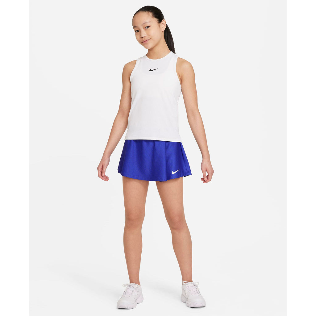 Nike Girls Dri-FIT Victory Flouncy Skirt (Concord/White) - RacquetGuys.ca