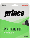 Prince Synthetic Gut 17/1.25 Duraflex Tennis String (Black)