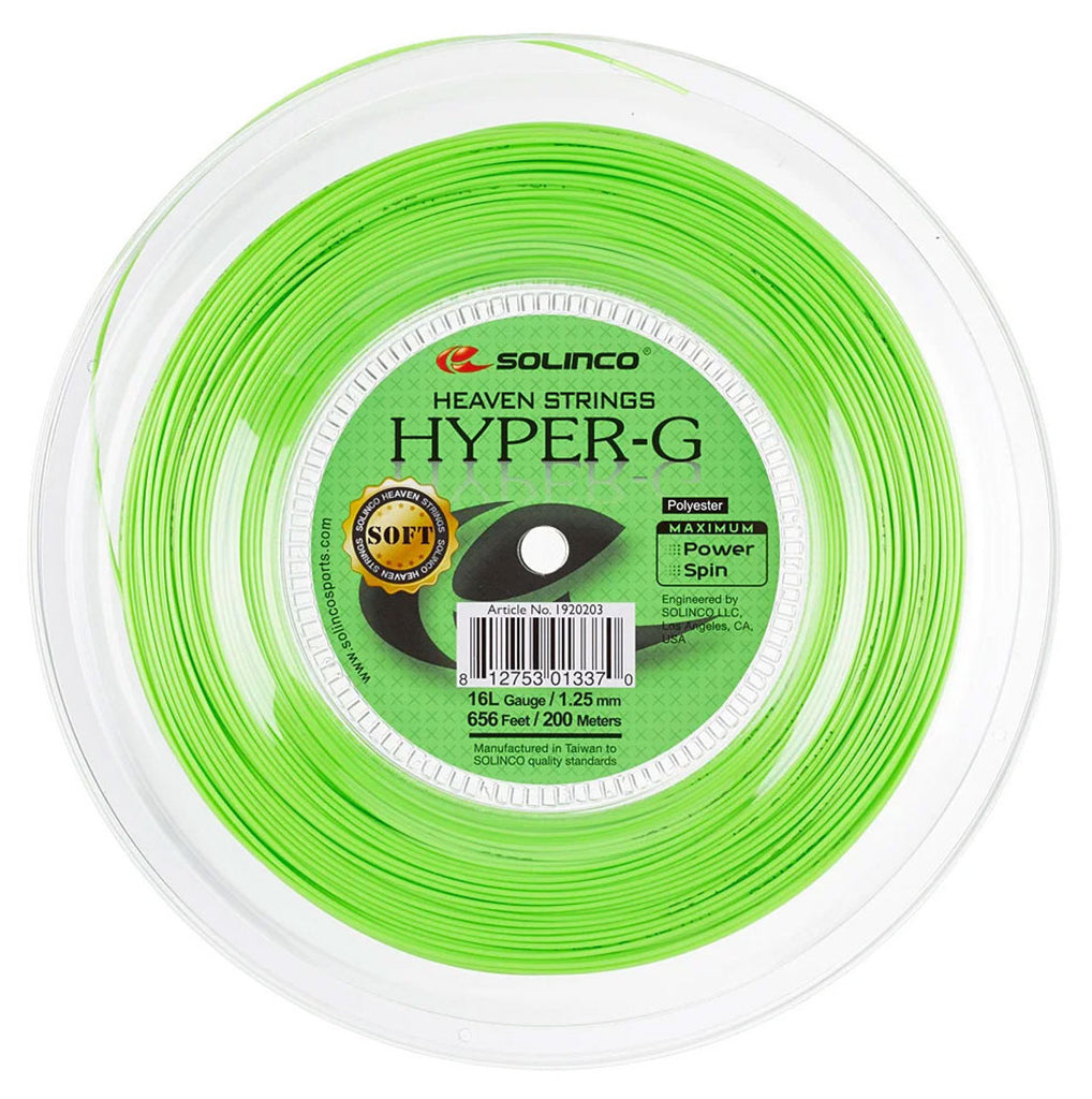 Solinco Hyper-G Soft 16L/1.25 Tennis String Reel (Green)