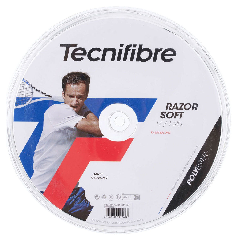 Tecnifibre Razor Soft 17/1.25 Tennis String Reel (Dark Grey)