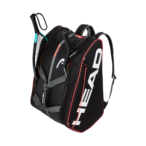 Head Tour Pickleball Supercombi 10 Pack Paddle Bag Black Orange