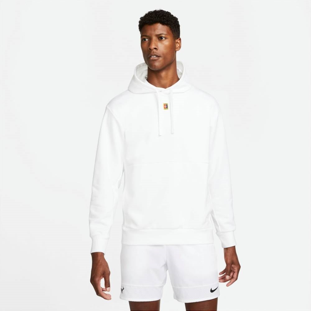 Nike Men's Fleece Heritage Tennis Hoodie (White) - RacquetGuys.ca