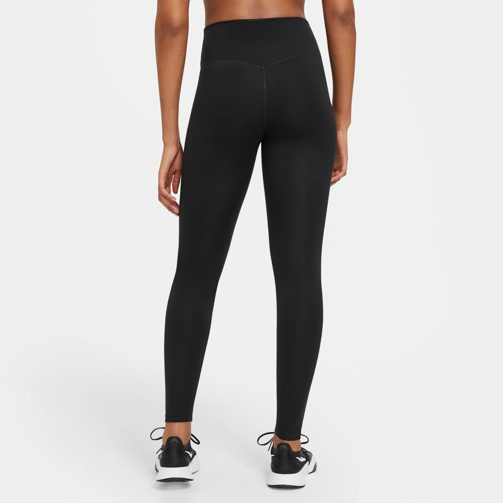 Nike Women's Dri-FIT One Women's Mid-Rise Tight (Black/White) - RacquetGuys.ca