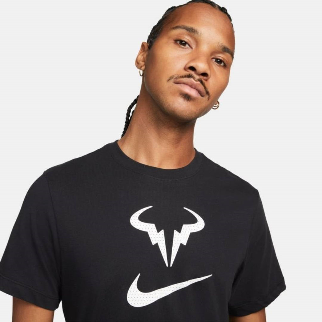 Nike Men's Dri-FIT Tee Rafa (Black/White) - RacquetGuys.ca