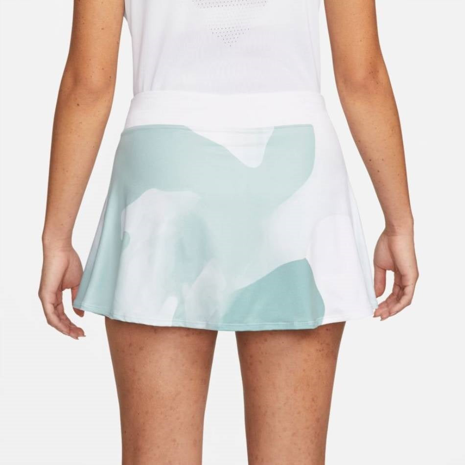 Nike Women's Dri-FIT Victory Flouncy Print Skirt (White) - RacquetGuys.ca