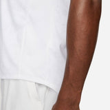 Nike Men's Dri-FIT Slam Zip Top (White/Black) - RacquetGuys.ca