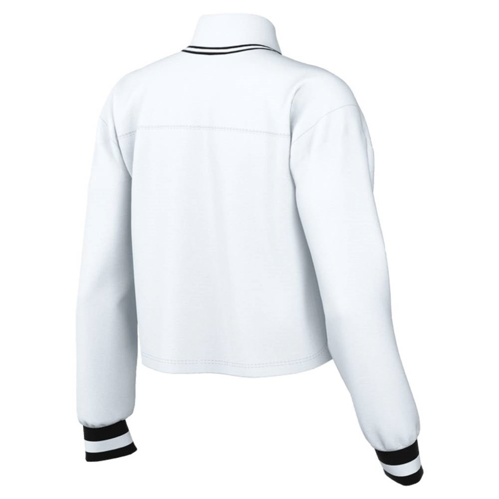 Nike Women's Dri-FIT Fleece Heritage Top (White/Black) **description - RacquetGuys.ca