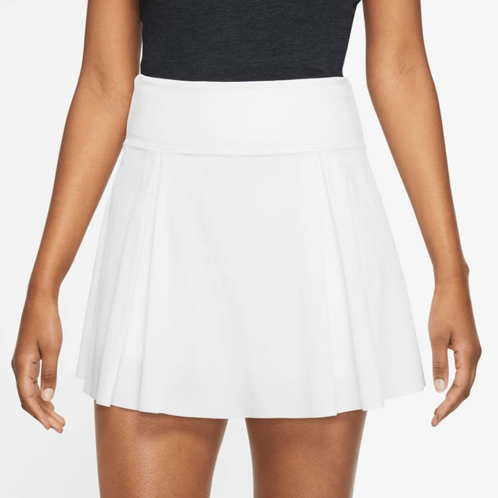 Nike Women's Dri-FIT Advantage Regular Skirt (White/Black) - RacquetGuys.ca